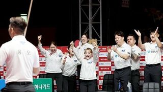 “1시즌만에 최하위서 우승팀으로” 휴온스, NH농협카드에 극적 역전승 2라운드 우승[PBA팀리그]