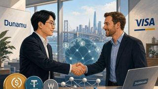 두나무, 비자와 손잡고 스테이블코인·AI 결제 동맹…2026년 말 서비스 목표