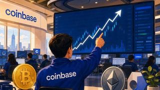 코인베이스 주가 10% 급등 192달러, 개별주 무기한선물 신청까지 겹쳤다