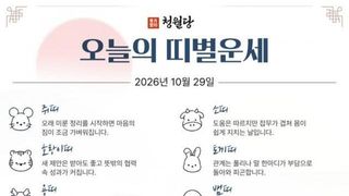 [오늘의 운세] 10월 29일 목요일 (음력 9월 19일 丙子)